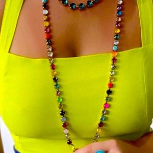 Tova Vanessa Pop Necklace. Real Swarovski crystals.